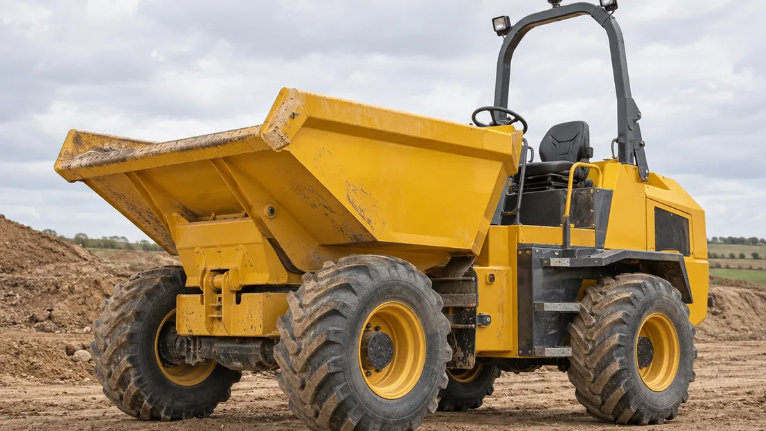 Dumper che trasporta materiale in un cantiere di Terni Dumper che trasporta materiale in un cantiere di Terni